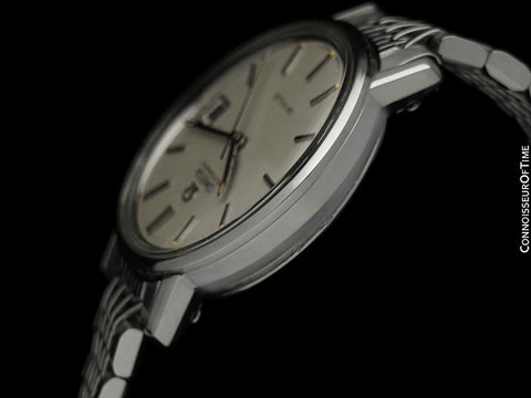 1973 Omega De Ville Vintage Mens Full Size Automatic Watch with Beads of Rice Bracelet - Stainless Steel