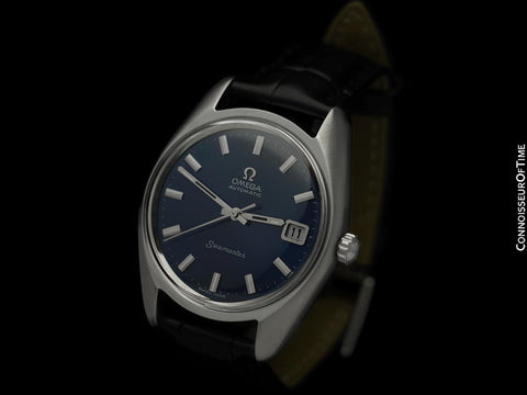 1969 Omega Seamaster Mens Vintage Watch with Automatic Cal. 565 Movement and Royal Blue Dial - Stainless Steel