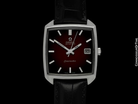 1969 Omega Seamaster Compressor Mens Vintage Watch with Cal. 565 and Oxblood Dial - Stainless Steel