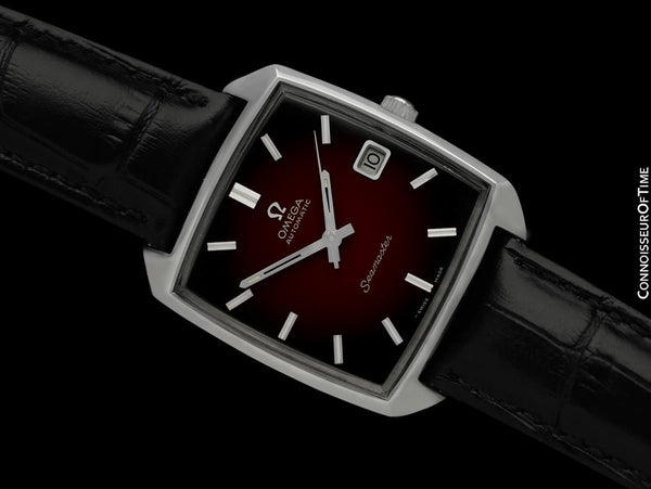 1969 Omega Seamaster Compressor Mens Vintage Watch with Cal. 565 and Oxblood Dial - Stainless Steel