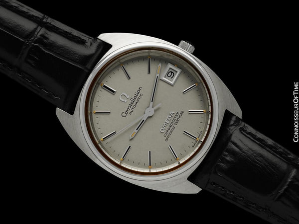 1971 Omega Constellation "C" Chronometer Vintage Mens Calendar Date Watch - Stainless Steel