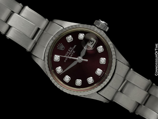 1968 Rolex Vintage Ladies Date Datejust Watch - Stainless Steel, 18K White Gold & Diamonds