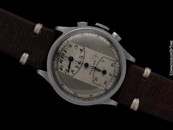 1940's Gallet Vintage Regulator Mens Chronograph Watch - Stainless Steel