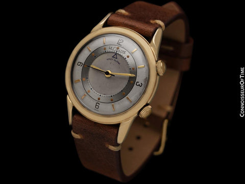 1955 Jaeger-LeCoultre Memovox Vintage Mens Reveil Wrist Alarm - 10K Gold Filled