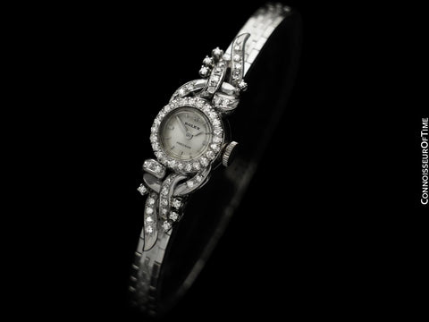 1963 Rolex Ladies Vintage Cocktail Watch - 18K White Gold & Diamonds