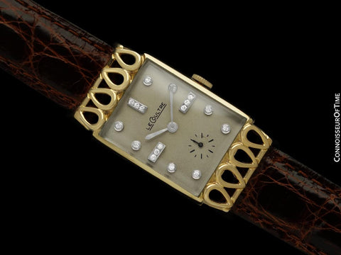 1951 Jaeger-LeCoultre Vintage Mens Watch, 18K Gold & Diamonds - The Lowell