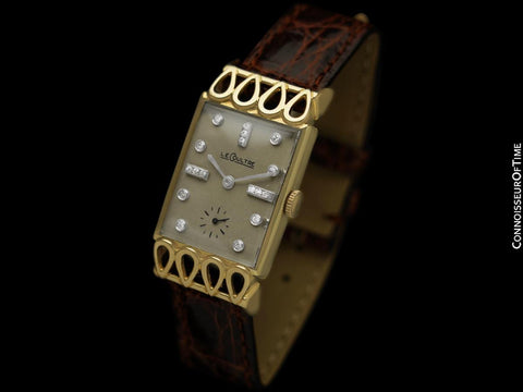 1951 Jaeger-LeCoultre Vintage Mens Watch, 18K Gold & Diamonds - The Lowell