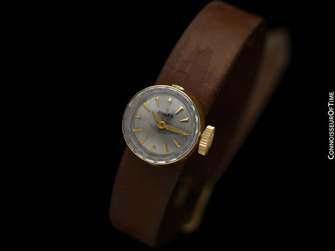 1950's Rolex Vintage Ladies 18K Gold Watch with Box & Interchangeable Straps - The Chameleon