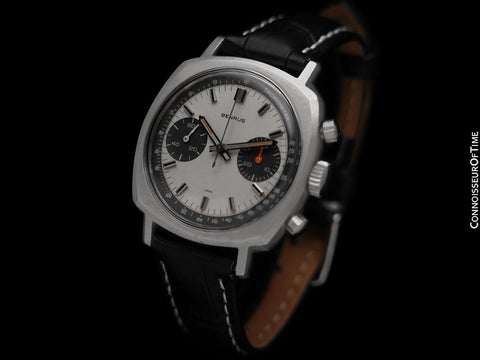 1968 Heuer For Benrus Camaro 73343T Chronograph Vintage Mens Racing Watch - Stainless Steel
