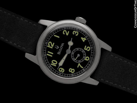 Bulova Hack Field Military Style Watch - Personally Owned & Worn By Ian McDonald with Two COAs