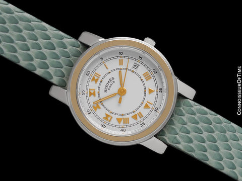 Hermes Carrick Ladies Watch - Stainless Steel & 18K Gold