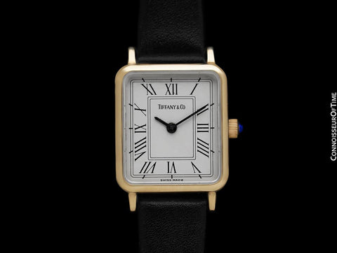 Tiffany & Co. Ladies Rectangular Portfolio Watch - 14K Gold