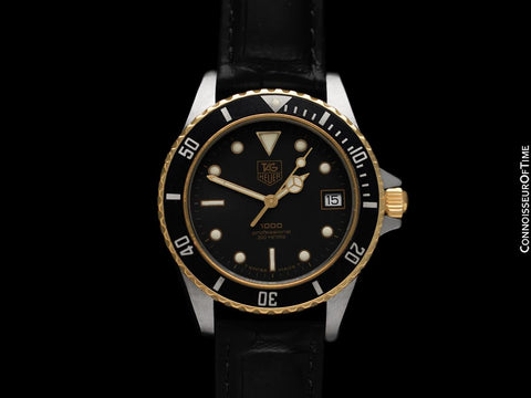 TAG Heuer Professional 1000 Mens Submariner Divers Watch - Stainless Steel & 18K Gold Plated - 980.020N