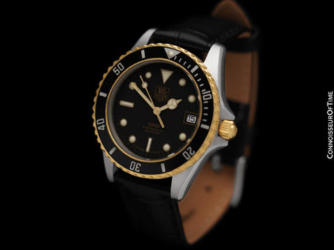 TAG Heuer Professional 1000 Mens Submariner Divers Watch - Stainless Steel & 18K Gold Plated - 980.020N