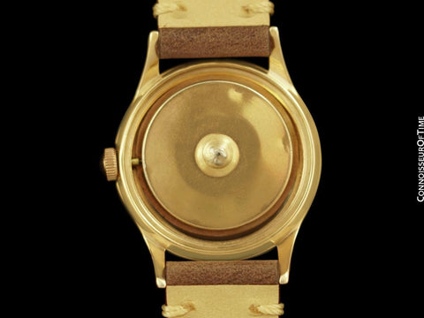 1956 Tudor (Rolex) Aqua Vintage Mens Screw Back Handwound Watch - 9K Rose Gold