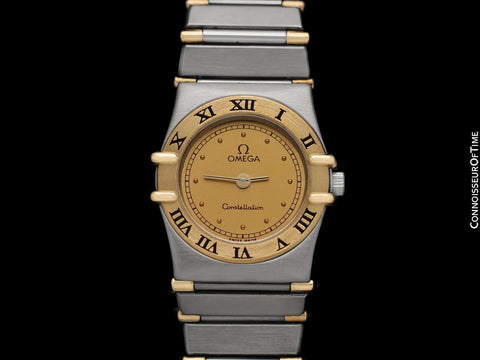 Omega Ladies Constellation Manhattan Mini Watch - 18K Gold & Stainless Steel