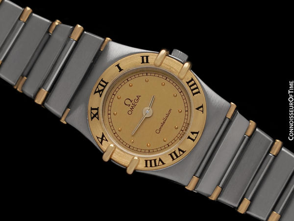 Omega Ladies Constellation Manhattan Mini Watch - 18K Gold & Stainless Steel