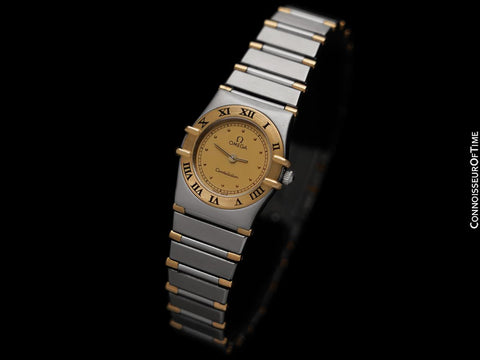 Omega Ladies Constellation Manhattan Mini Watch - 18K Gold & Stainless Steel