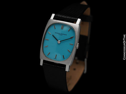 1960's Vacheron & Constantin Mens Vintage Ref. 7813 Watch with Sky Blue Dial - 18K White Gold