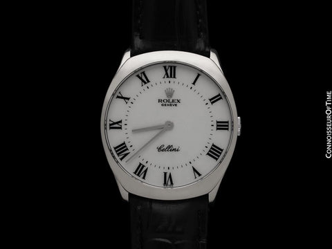 1976 Rolex Cellini Vintage Mens Handwound Watch, Ref. 4133 - 18K White Gold