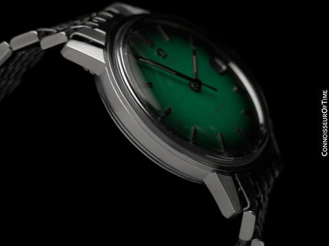 1969 Omega Seamaster Geneve Mens Vintage Cal. 565 Watch with Green Dial - Stainless Steel