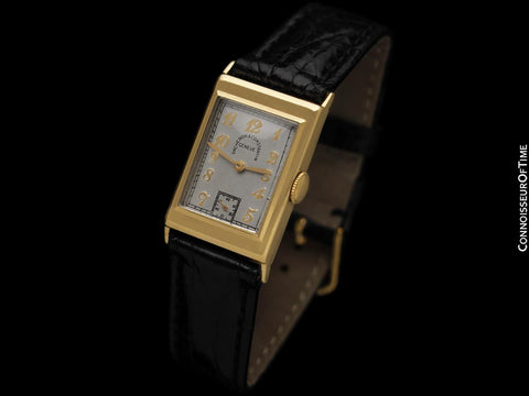 1933 Vacheron & Constantin Vintage Mens Art Deco Rectangular Watch - 18K Gold