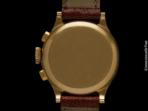 1940's Heuer Aerotel Vintage Mens Chronograph Watch - 14K Gold