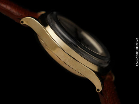 1940's Heuer Aerotel Vintage Mens Chronograph Watch - 14K Gold