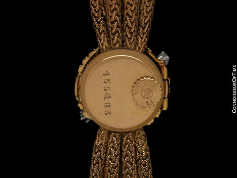 1950's Omega Ladies Vintage Cocktail Covered 18K Gold & Diamond Watch - All Original
