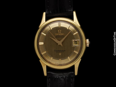 1960 Omega Constellation "De Luxe" Dial Vintage Mens Watch - 18K Gold