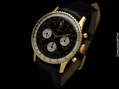 1966 Breitling Navitimer Vintage Aviator's AOPA Chronograph Watch - 18K Gold Plated & Stainless Steel