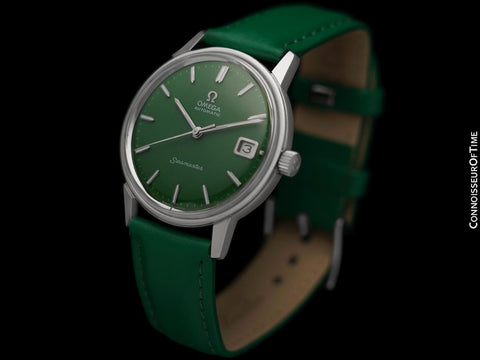 1970 Omega Seamaster Mens Vintage Cal. 565 Watch with Amazon Green Dial - Stainless Steel