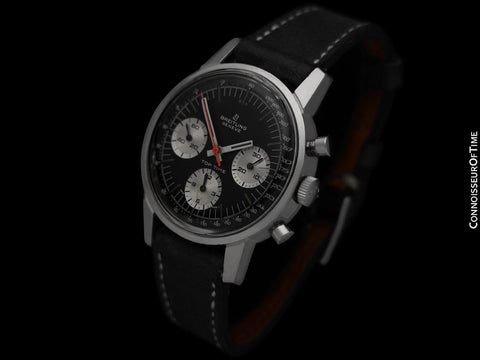 1969 Breitling Top Time Vintage "Jim Clark" Panda Dial Chronograph Watch - Stainless Steel