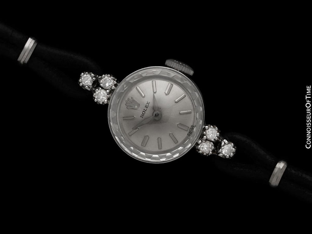 1960's Rolex Ladies 14K White Gold & Diamonds Dress Watch - Original B - Connoisseur of Time 1960's Rolex Ladies 14K White Gold & Diamonds Dress Watch - Original B - Connoisseur of Time