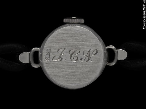 1960's Rolex Ladies 14K White Gold & Diamonds Dress Watch - Original Box