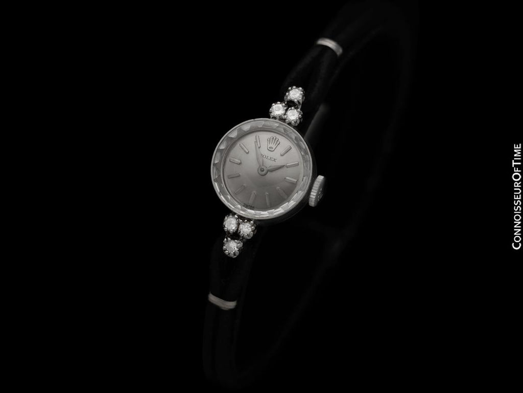 1960's Rolex Ladies 14K White Gold & Diamonds Dress Watch - Original B - Connoisseur of Time 1960's Rolex Ladies 14K White Gold & Diamonds Dress Watch - Original B - Connoisseur of Time