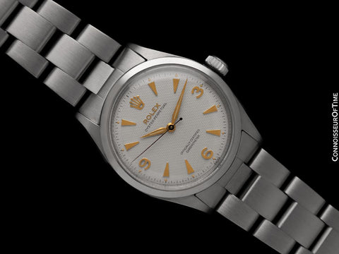 1954 Rolex Oyster Perpetual Classic Vintage Mens Automatic Watch with Bubbleback, Ref. 6284 - Stainless Steel