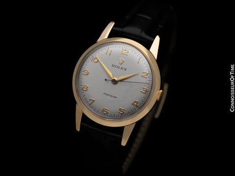 1959 Rolex Precision Vintage Mens Dress Watch - 9K Gold