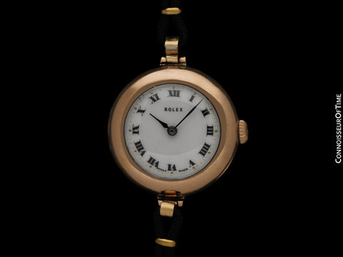 1920's Rolex Ladies Vintage Art Deco Watch - 9K Rose Gold