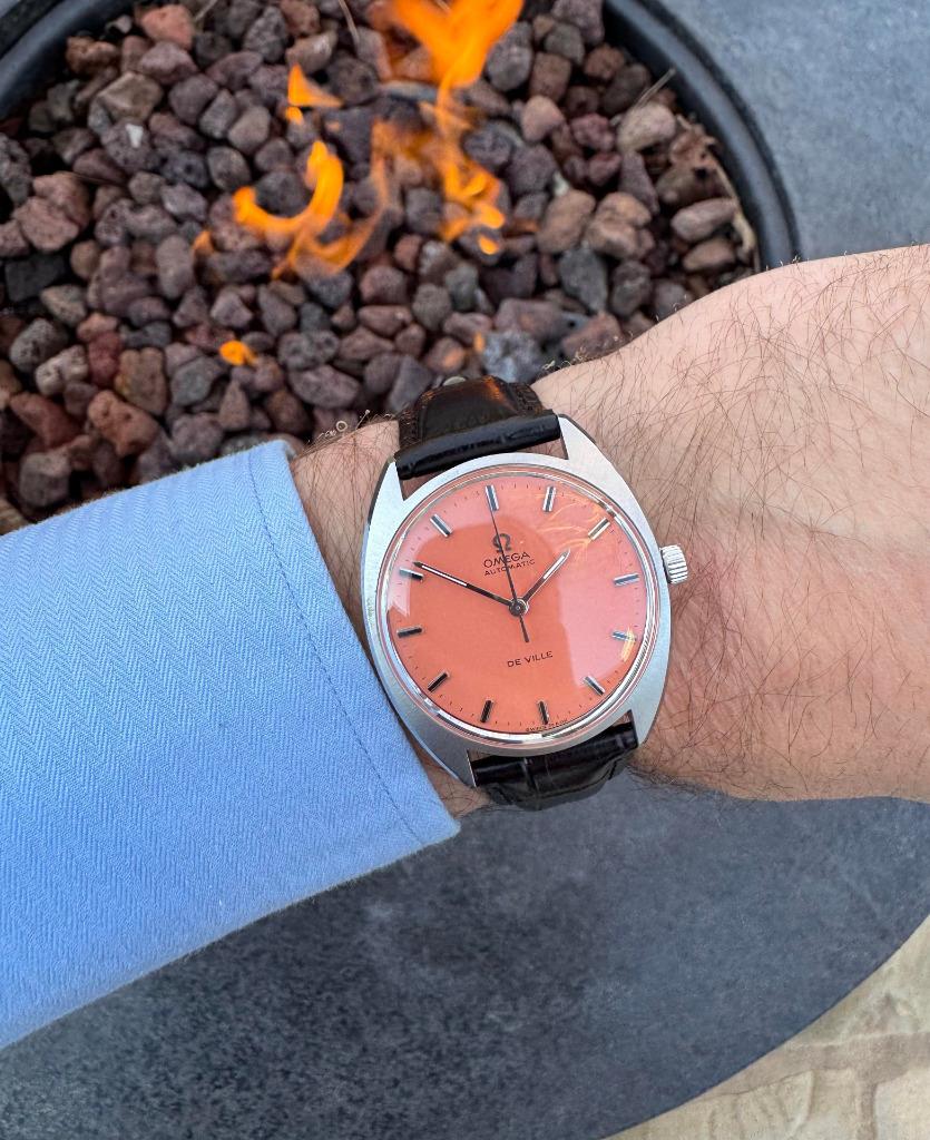 1969 Omega De Ville Vintage Mens Retro Cal. 552 Watch with Coral