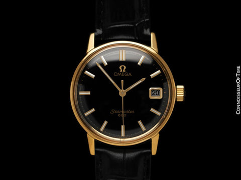 1964 Omega Seamaster 600 Vintage Mens Handwound Watch - 18K Gold Plated & Stainless Steel