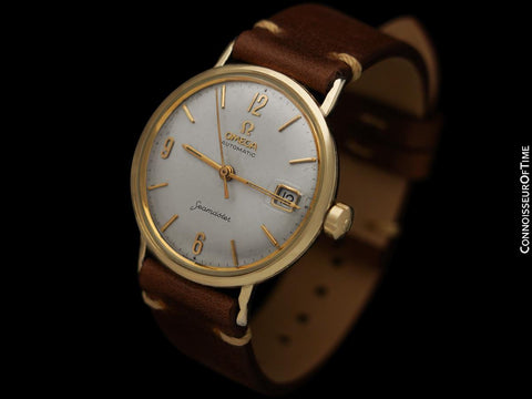 1961 Omega Seamaster Vintage Mens Cal. 560 14K Gold Filled Watch, Automatic, Date - Rare Only 3000 Made