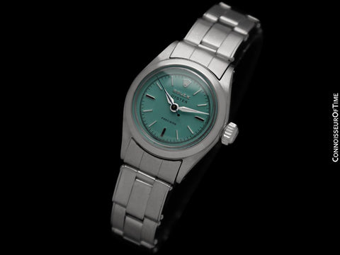 1965 Rolex Oyster Precision Ladies Vintage Watch with Tiffany Blue Dial - Stainless Steel