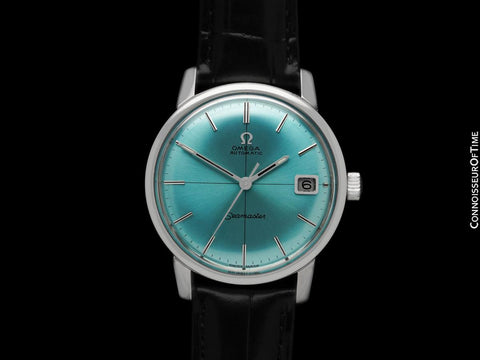 1969  Omega Seamaster Mens Vintage Cal. 565 Watch with Crosshair Dial - Stainless Steel
