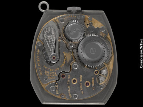 1940's Rolex Prince Imperial Mens Ref. 1586 Doctor's Pocket Watch - 18K White Gold