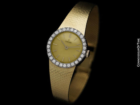 Concord Classic Vintage Ladies Luxury Watch - 14K Gold & Original Factory Diamonds