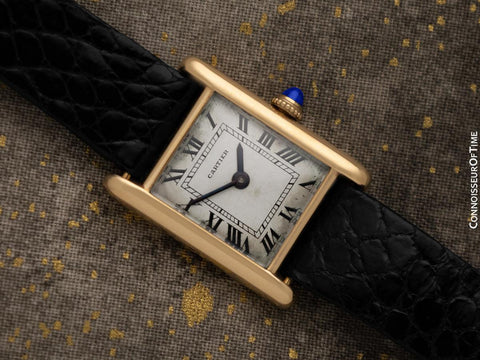 1971 Cartier Vintage Ladies "Collection Privee" Level Ultra Rare Tank 18K Gold Watch by Audemars Piguet - Only 50 Made