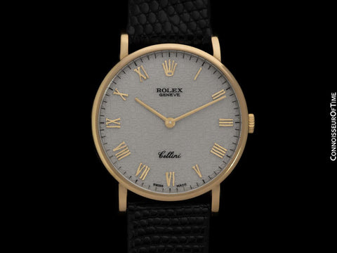 Rolex Cellini Vintage Mens Handwound Ref. 5112 Watch, W Serial - 18K Gold