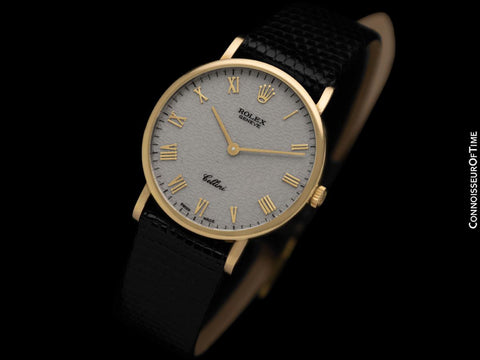 Rolex Cellini Vintage Mens Handwound Ref. 5112 Watch, W Serial - 18K Gold