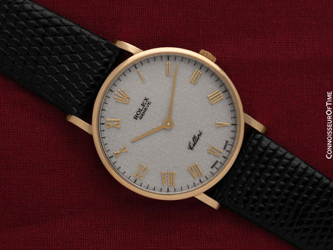 Rolex Cellini Vintage Mens Handwound Ref. 5112 Watch, W Serial - 18K Gold